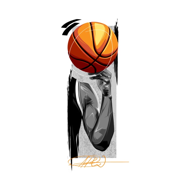 Brooklyn Vibes Basketball by Dark Wing Art