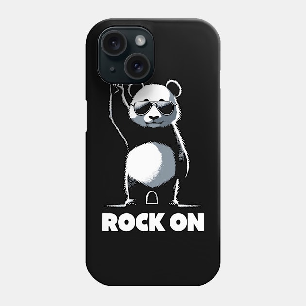 Retro Panda Rock Music Gift Funny Panda Phone Case by KsuAnn