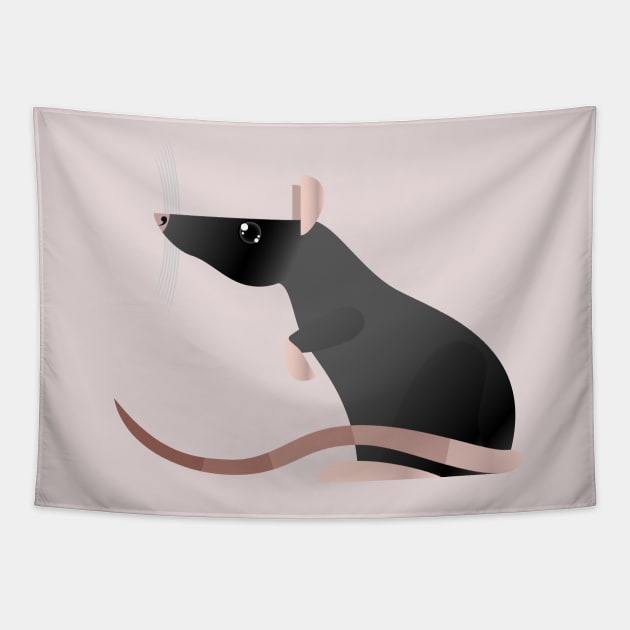 Black rat Tapestry by krzykostrowski