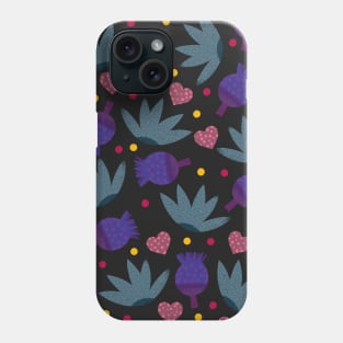 Purple poppies Phone Case