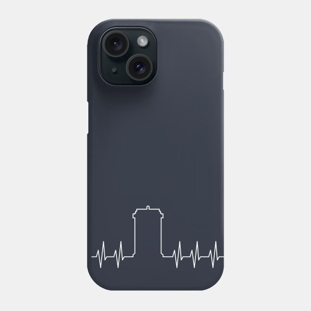 Blue Police Public Call Box - Heart Beats 2 Phone Case by EDDArt