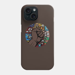 90s Hip Hop Music Black Pride Fist Melanin 90s Throwback BLM Black Pride Phone Case