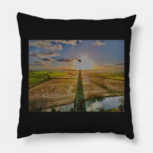 cockerel weather vane at sunset Pillow