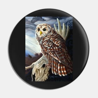Hard Wisdom Owl Pin