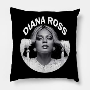 Diana Ross Grayscale Pillow