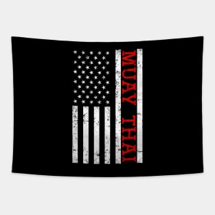 Muay Thai USA flag Tapestry