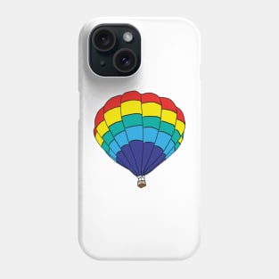 Rainbow hot air balloon Phone Case