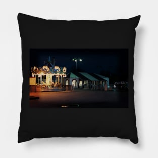 Merry-Go-Round (carousel) illuminated at night Pillow