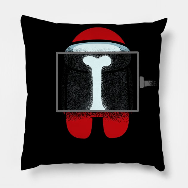 Sus X-ray Pillow by Zachterrelldraws