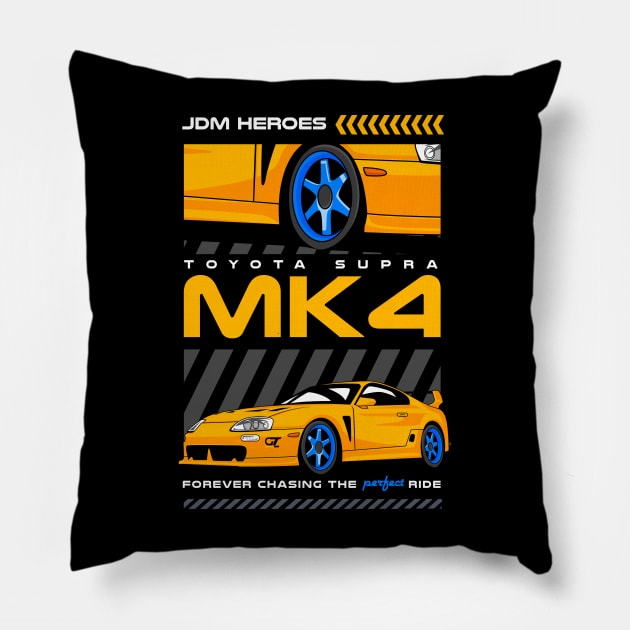 Supra MK4 Iconic Design Pillow by Harrisaputra