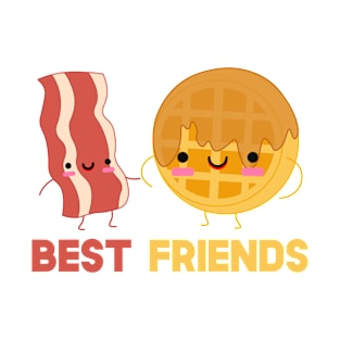 Bacon and Waffles Best Friends Matching Couple T-Shirt