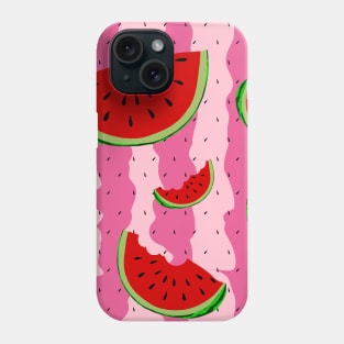 Watermelons with a Pink Background Phone Case