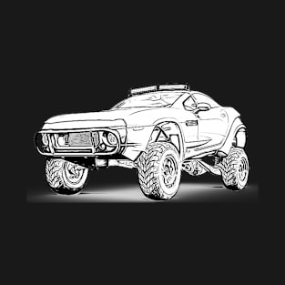 Rally Fighter Truck Wireframe T-Shirt