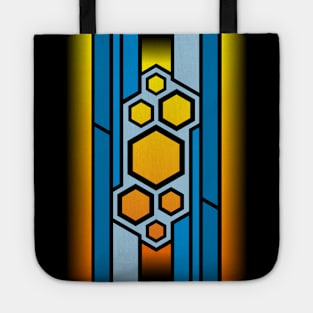 Colored honeycomb design Tote