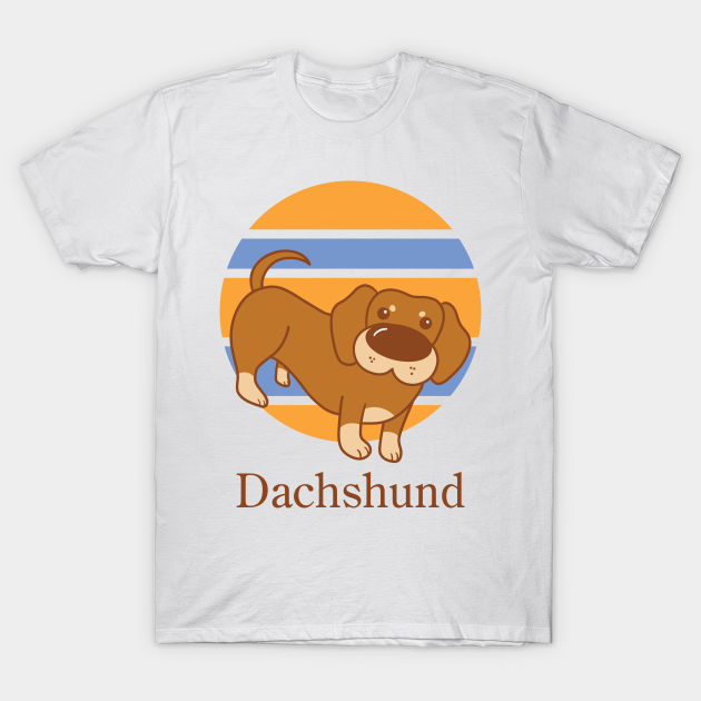 Cute Dogs illustrations - Dachshund - Dachshund Dog Lover - T-Shirt