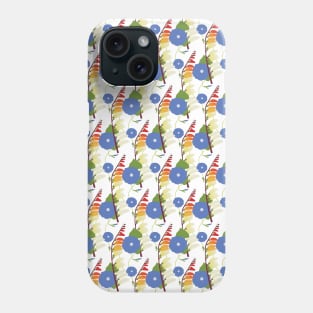 Morning Glory Seamless Floral Pattern Phone Case