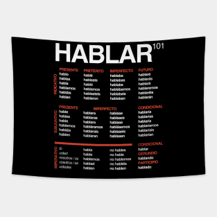 Spanish Language 101 - Verb Conjugation - Hablar Tapestry