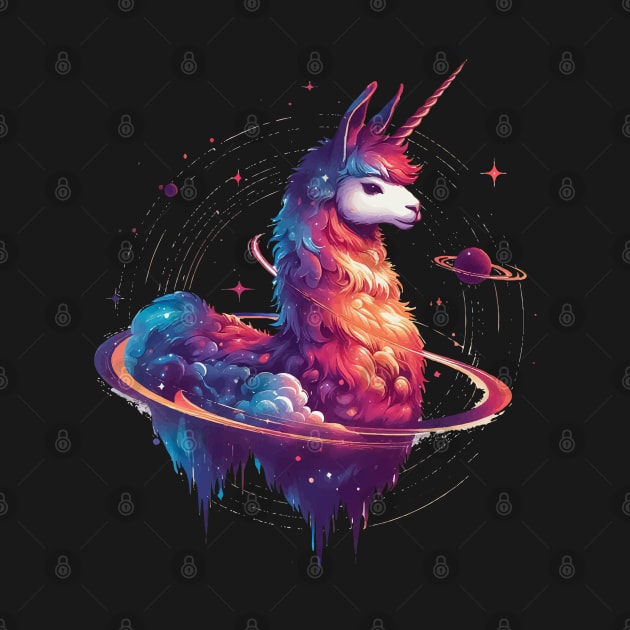 Trendy Doodle rainbow llamacorn unicorn llama by TomFrontierArt