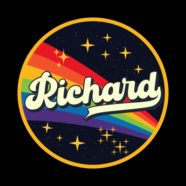 Richard // Rainbow In Space Vintage Style by LMW Art