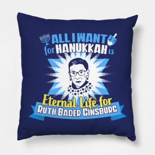 Hanukkah Ruth Bader Ginsburg Eternal Life for RBG Pillow