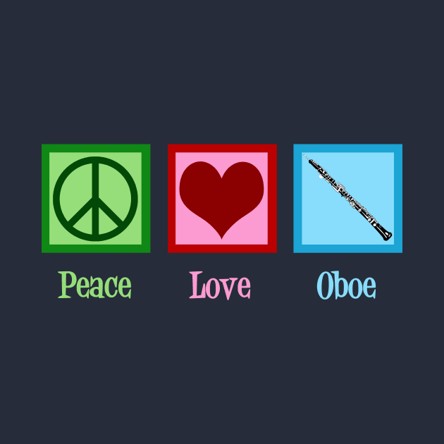 Cute Peace Love Oboes by epiclovedesigns