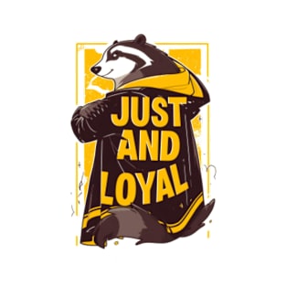 Just and Loyal - Wizard Badger - Fantasy T-Shirt