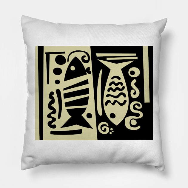 Peces Abstractos Pillow by soniapascual