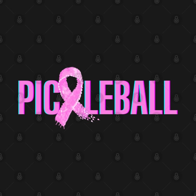 Pink Pickleball Ribbon by Pickleball ARTwear by Pickleball ARTwear 