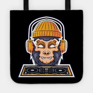 furious dj monkey passionate about music Tote