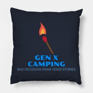 Gen X Camping Hoodie - Design B Pillow