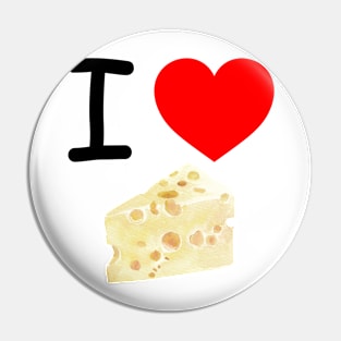 I Heart Cheese Pin