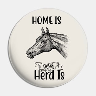 Horse Head with Horse Lover Text Pin