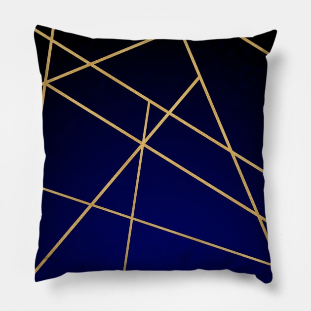 Navy and gold Pillow by ashleyosborn85