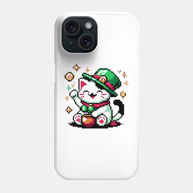 ST Patricks Cat Phone Case by PXLART