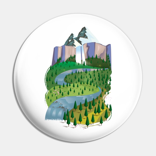 Mountains Landscape Pin by nickemporium1