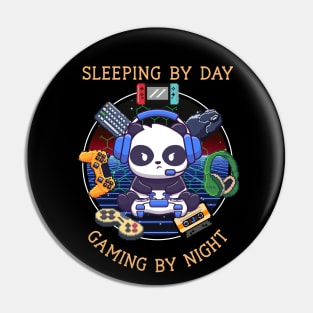 Sleeping By Day Gaming By Night Pin