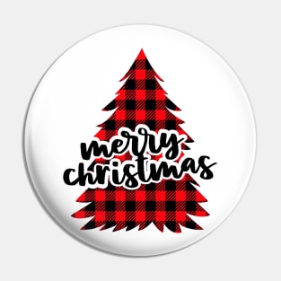 Merry Christmas buffalo plaid tree Pin