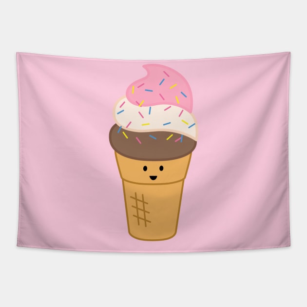 Ice Cream Cone | by queenie's cards Tapestry by queenie's cards