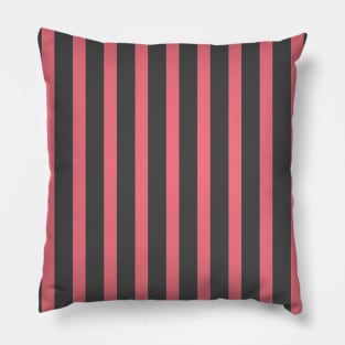 Achaicus | Pink and Gray Stripes Pattern Pillow