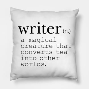 Writer Definition: Tea Drinker Pillow