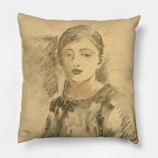 Portrait of Julie Manet by Berthe Morisot Pillow