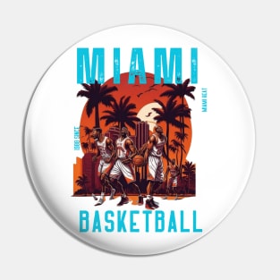 Miami heat basketball  vector graphic design Pin