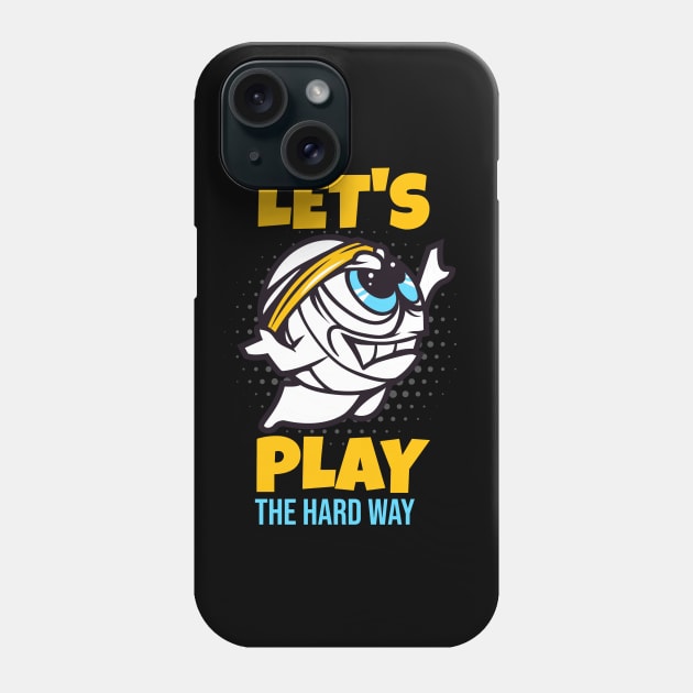 Let's Play Volleyball Funny Sports Cartoon Phone Case by Foxxy Merch