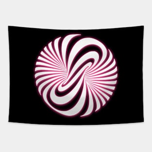 Glow Pink Neon Zebra Optical Illusion Hyper Loop Tapestry