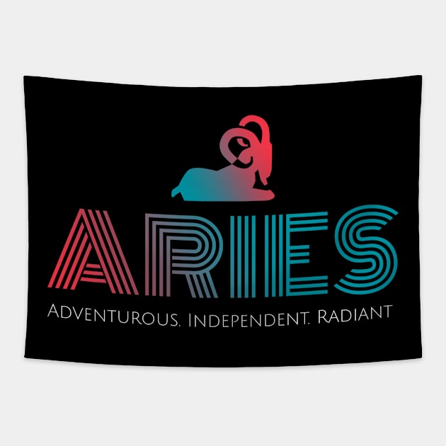 Aries adventurous independent radiant Tapestry by cypryanus