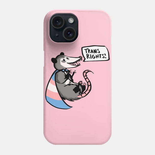 Trans rights possum Phone Case by Elliot HT Art