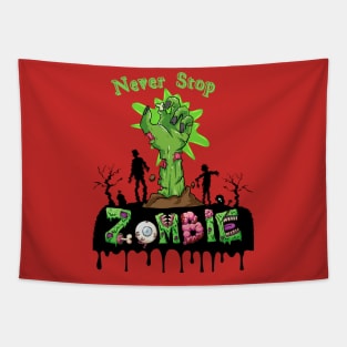 Zombie NEVER STOP Tapestry