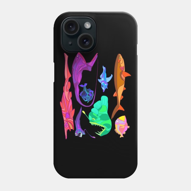 Weird Fishes Phone Case by Philip_de_Goya