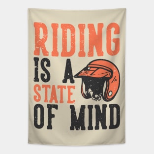 Riding is a state of Mind Tapestry