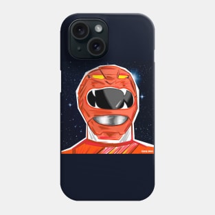 the red power ranger in space Phone Case